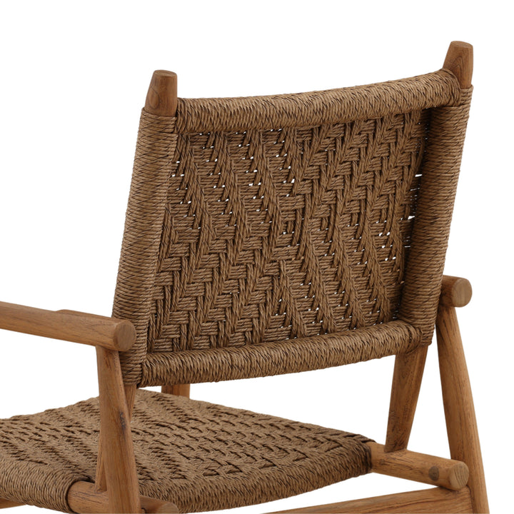 Arya Outdoor Dining Chair Set of 2 Light Brown — Detail 1