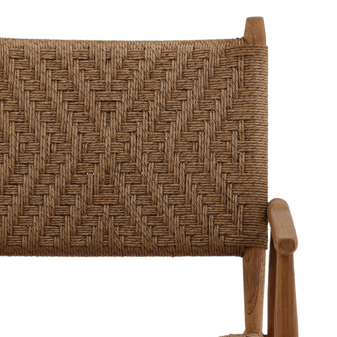Arya Outdoor Dining Chair Set of 2 Light Brown — Detail 3