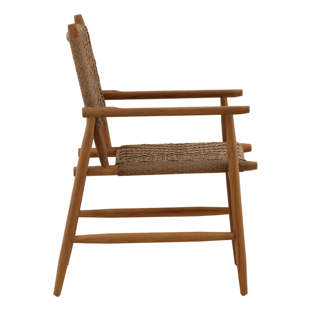 Arya Outdoor Dining Chair Set of 2 Light Brown — Profile