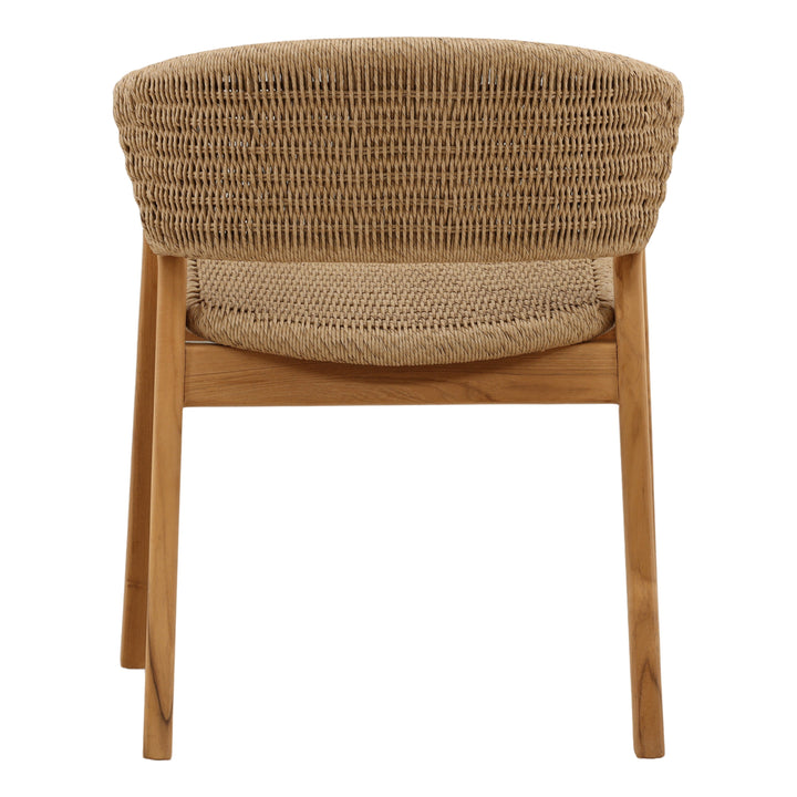 Arro Outdoor Dining Chair Natural — Back