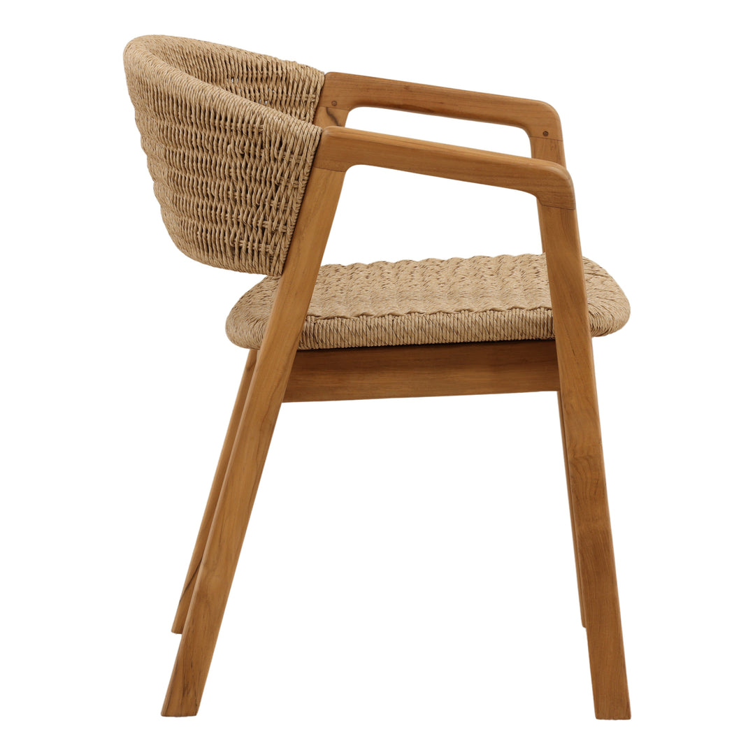 Arro Outdoor Dining Chair Natural — Profile