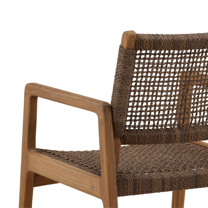 Camelia Outdoor Dining Chair Set of 2 Light Brown — Detail 2