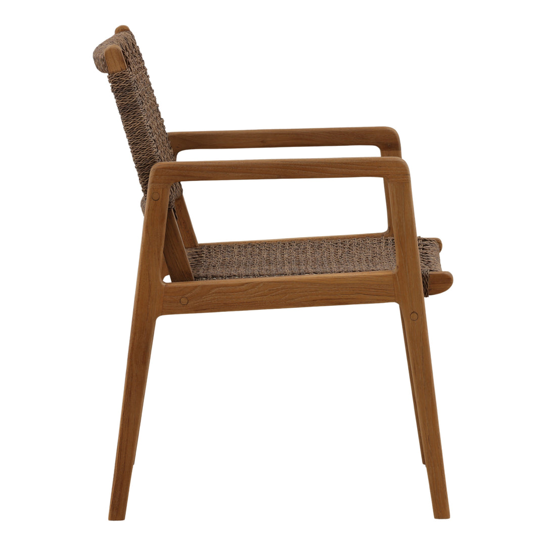 Camelia Outdoor Dining Chair Set of 2 Light Brown — Profile