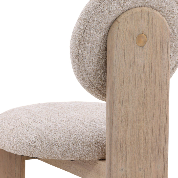 Brissa Dining Chair Set of 2 Cream - SwayLiving