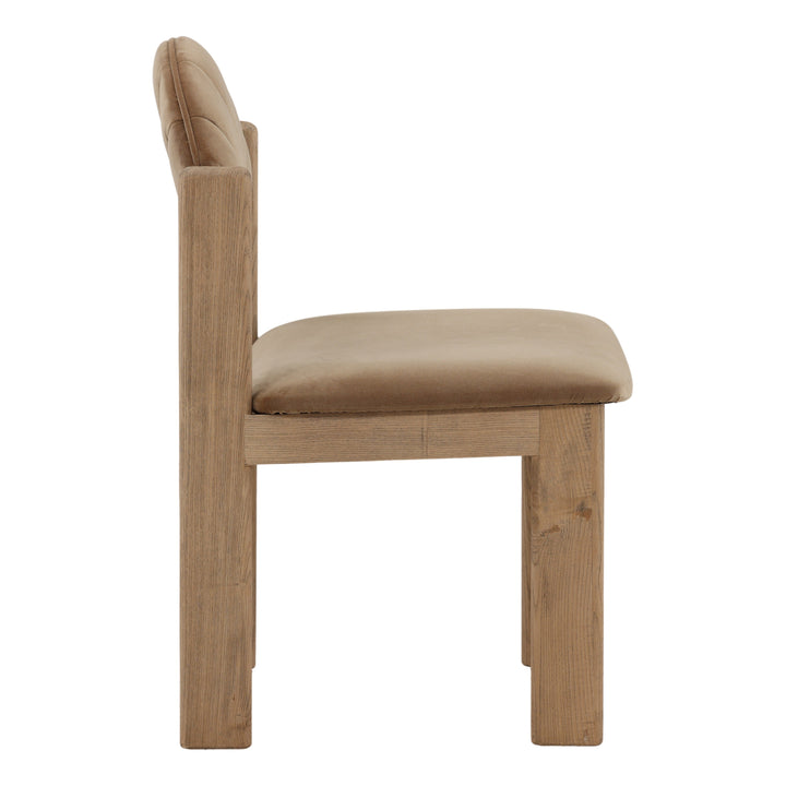 Ulanie Dining Chair Light Brown — Profile