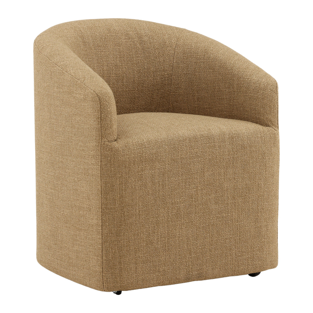 Breona Dining Chair Camel — Front Three-Quarter