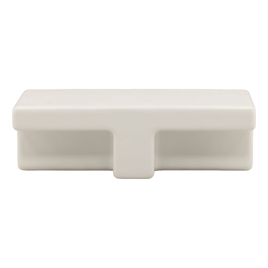 Teoh Outdoor Coffee Table White — Front