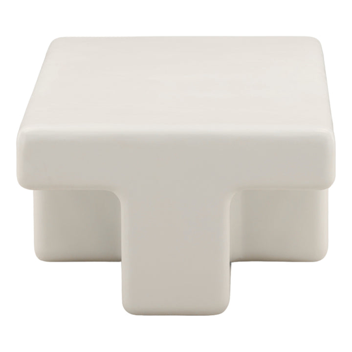 Teoh Outdoor Coffee Table White — Profile