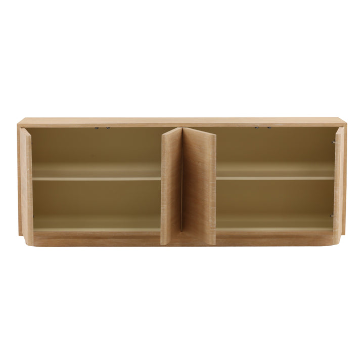 Zae Sideboard Light Natural — Open Door