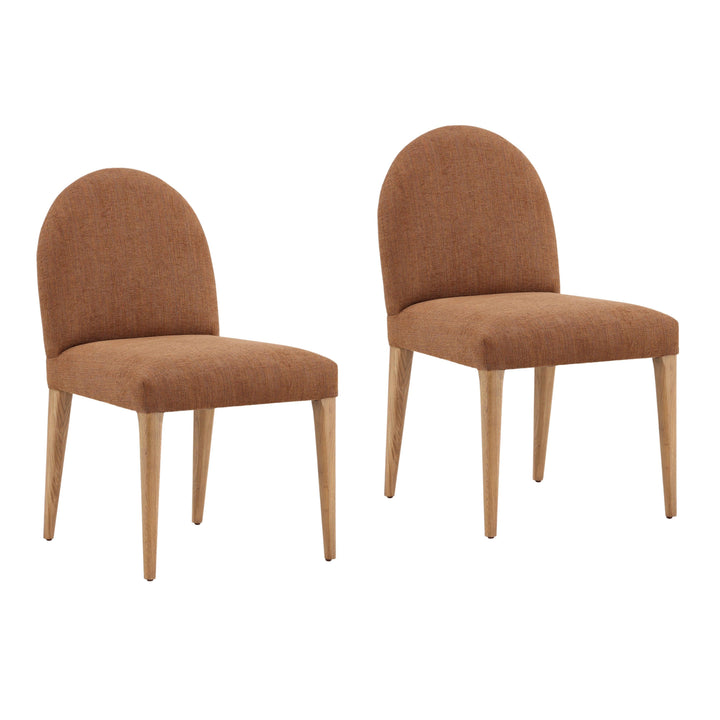 Emmett Dining Chair Set of 2 Brown - SwayLiving