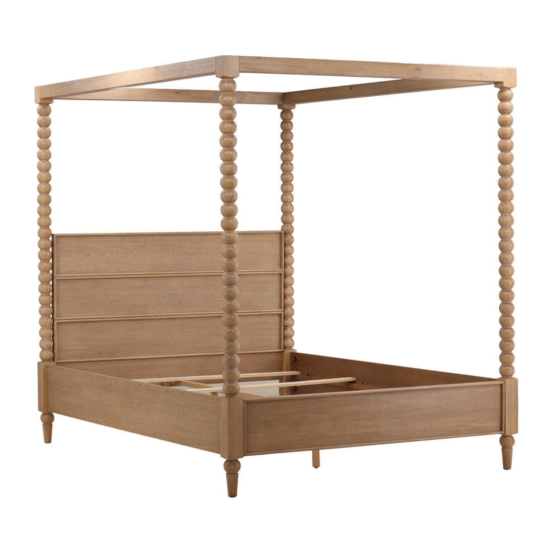 Marcelina Bed King Natural — Back Three-Quarter