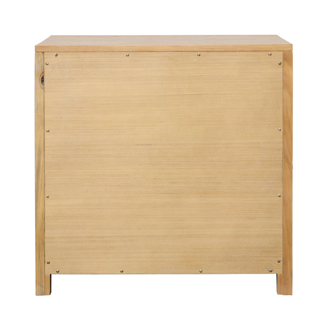 Rue Double Drawer Nightstand Light Warm Wash - SwayLiving