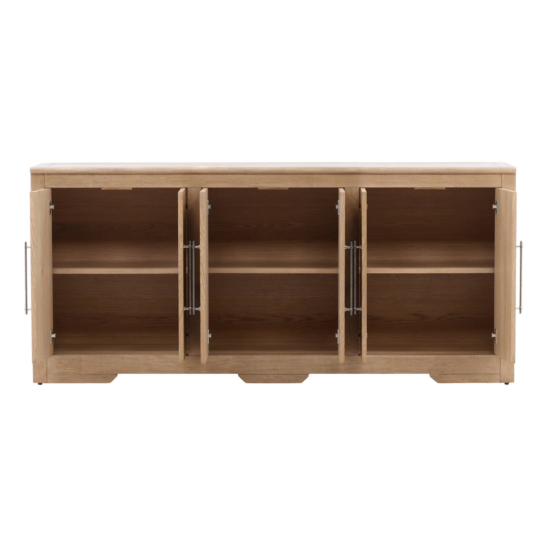 Delacruze Sideboard 80.3" Natural — Open Door