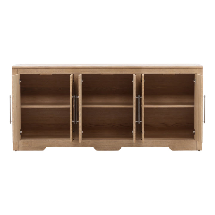 Delacruze Sideboard 80.3" Natural — Open Door