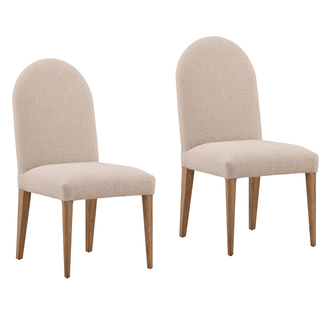 Themah Dining Chair Set of 2 Sand — Front Three-Quarter