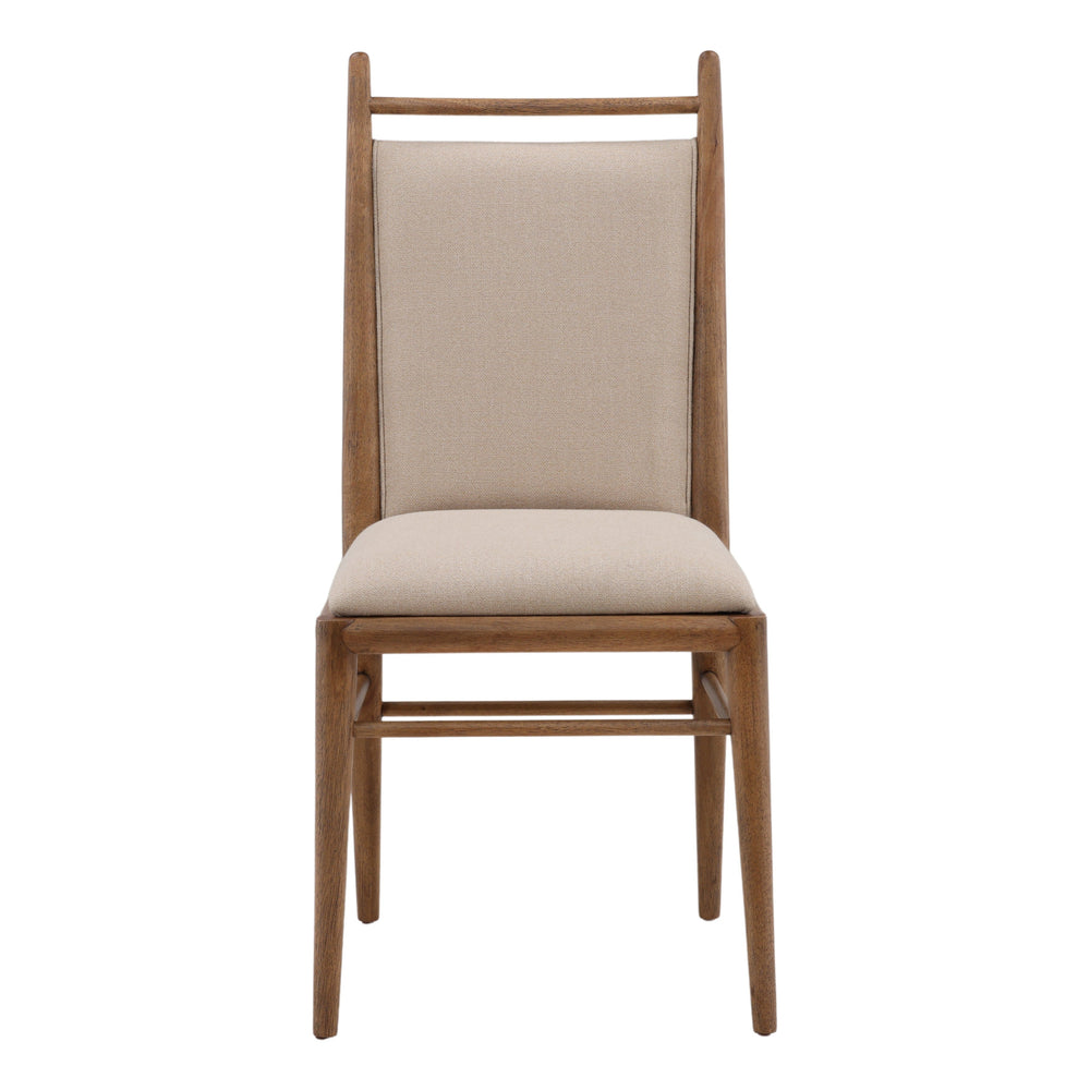 Rueben Dining Chair Set of 2 Beige — Front
