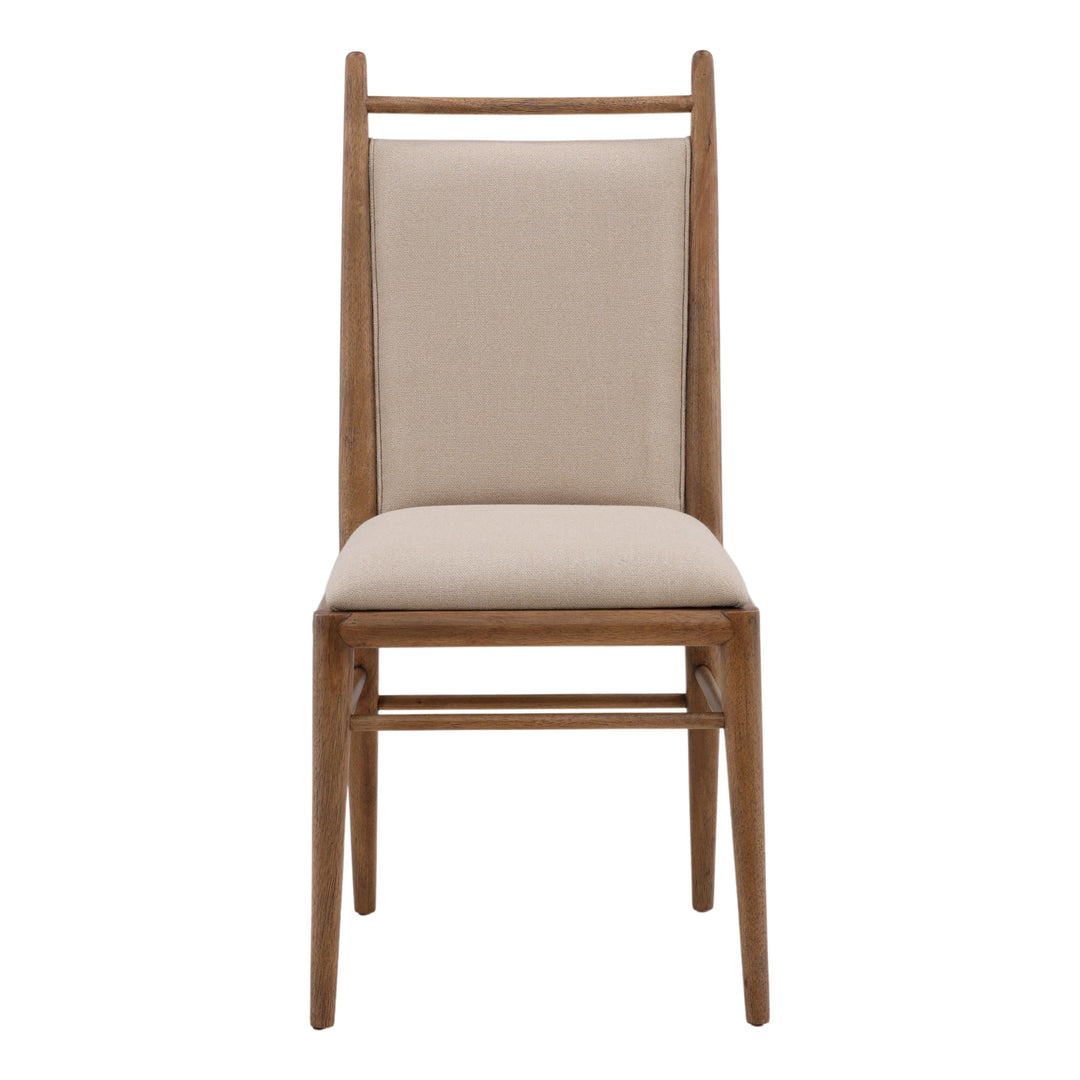 Rueben Dining Chair Set of 2 Beige — Front