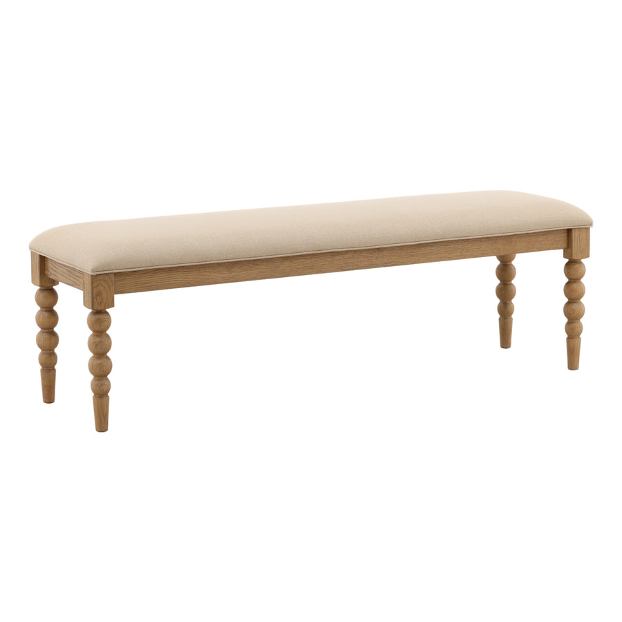 Marcelina Bench Beige — Front Three-Quarter