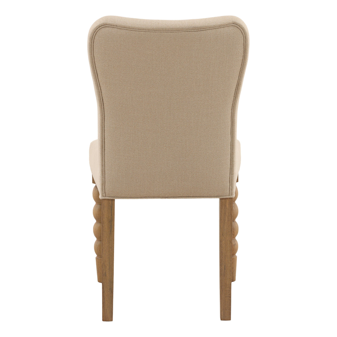 Marcelina Dining Chair Set of 2 Beige — Back
