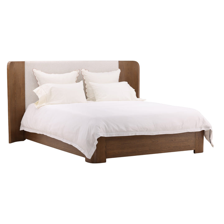 Chadwyck Bed King Cream — Front Three-Quarter