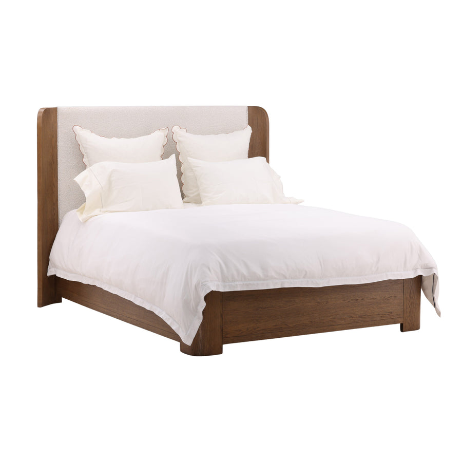 Chadwyck Bed Queen Cream — Front Three-Quarter
