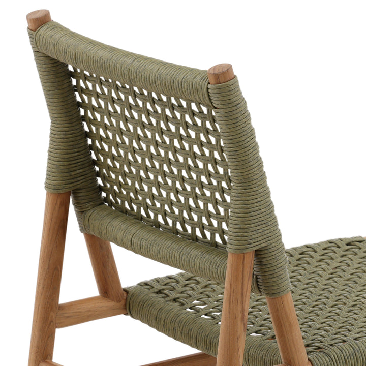 Francina Outdoor Dining Chair Set of 2 Green - SwayLiving