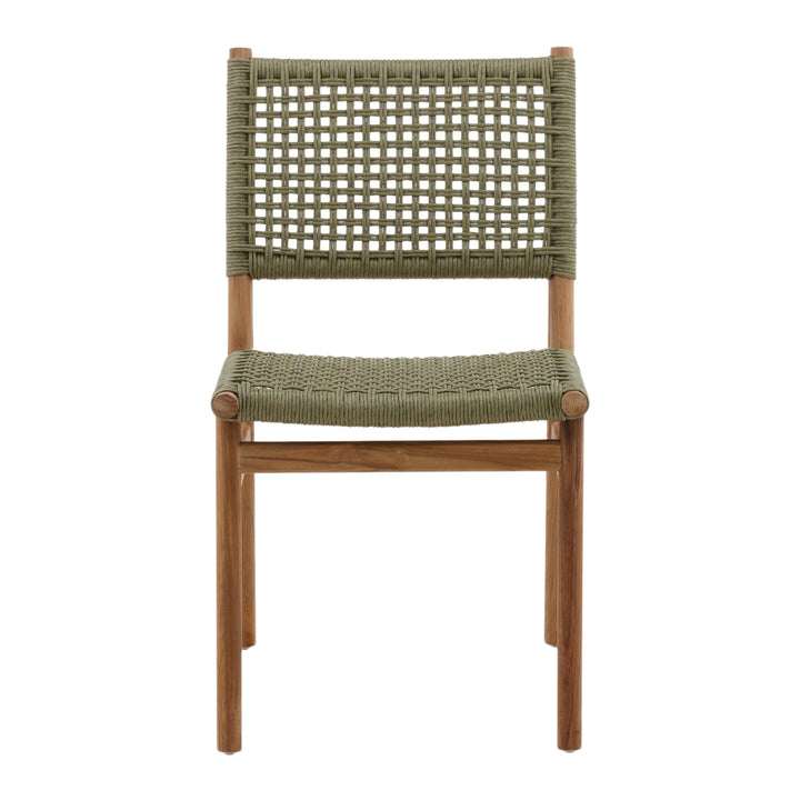 Francina Outdoor Dining Chair Set of 2 Green - SwayLiving