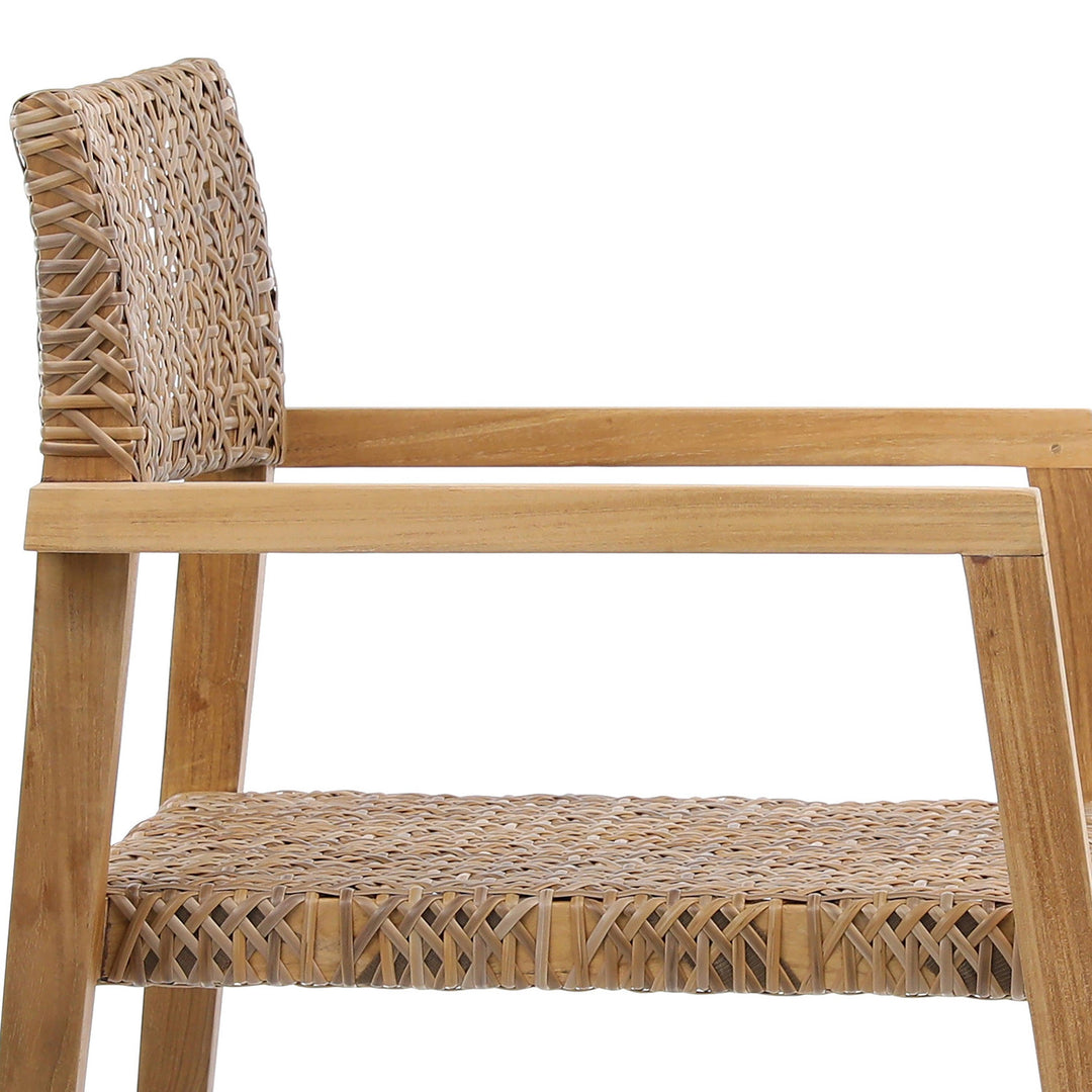 Chairet Deeta Outdoor Dining Chair Set of 2 Brown - SwayLiving