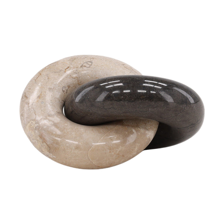 Yasmine Chain Link Cream Black - SwayLiving