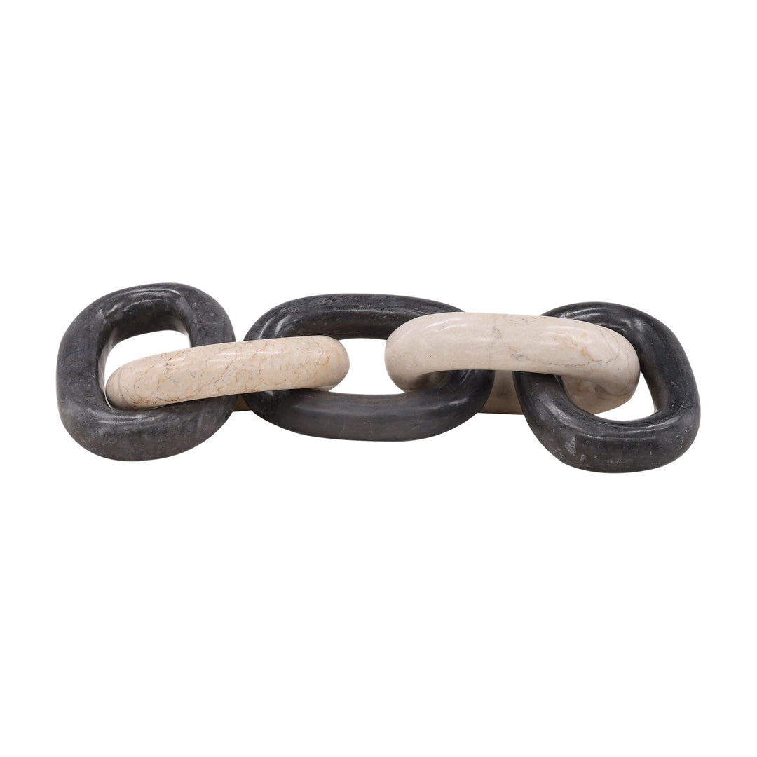 Yaron Chain Link Cream Black - SwayLiving