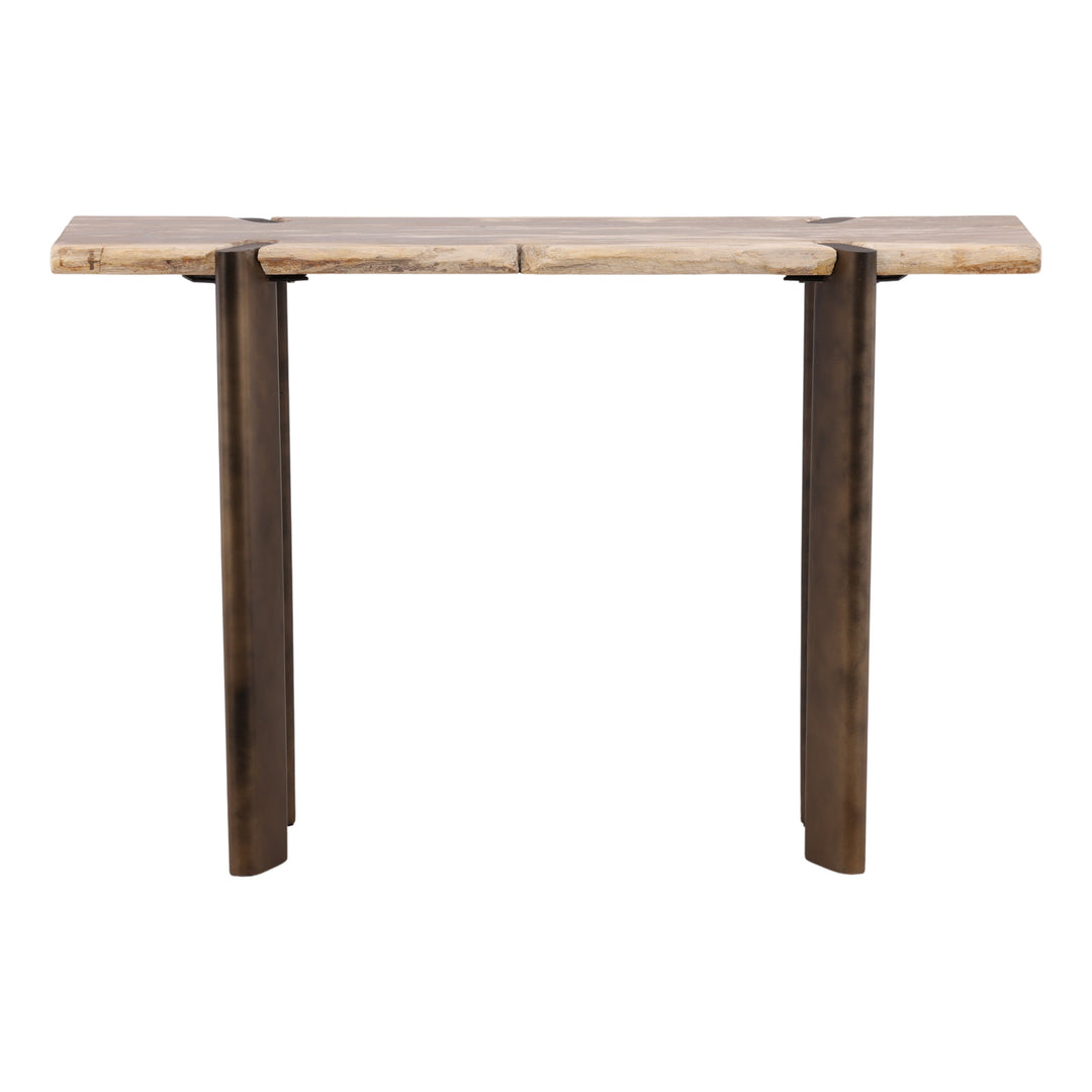 Peridote Console Table Light Natural — Front