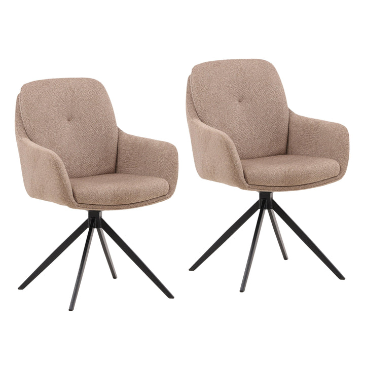Raven Dining Chair Set of 2 Sand - SwayLiving