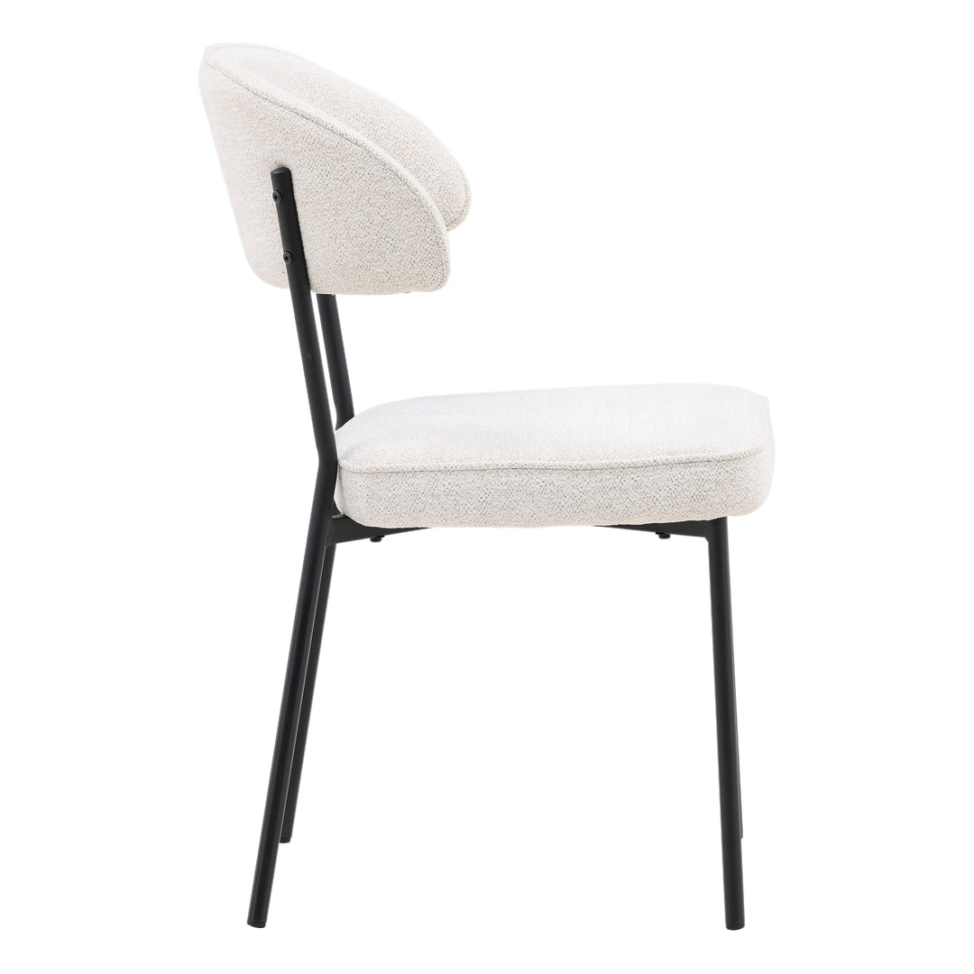 Mera Dining Chair Set of 2 Cream - SwayLiving