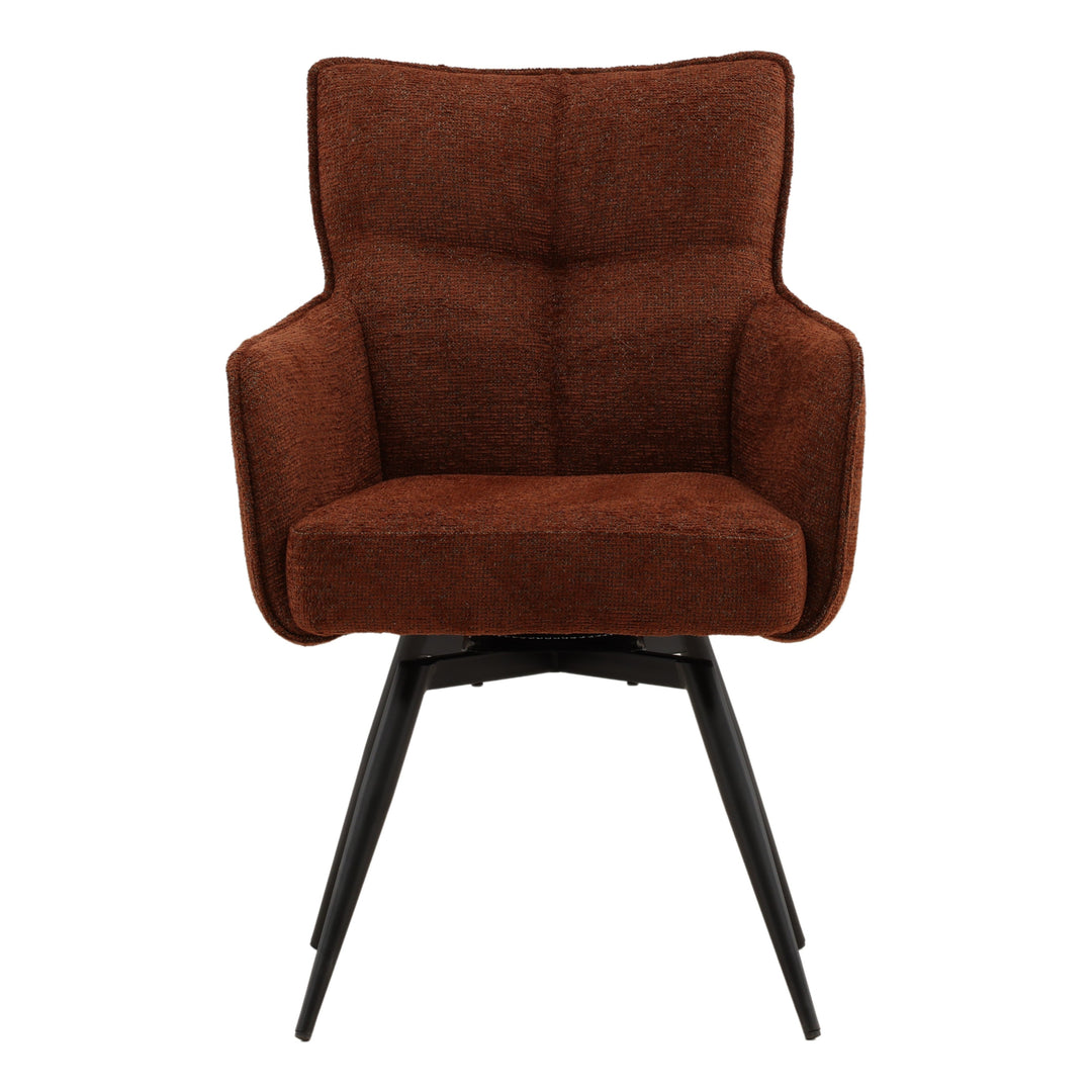 Adalise Swivel Chair Burgundy — Front