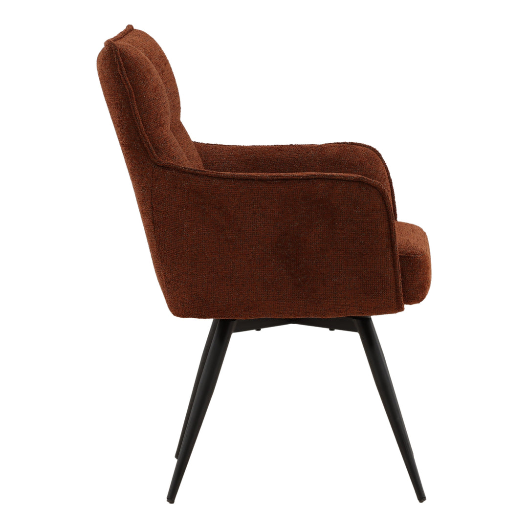 Adalise Swivel Chair Burgundy — Profile