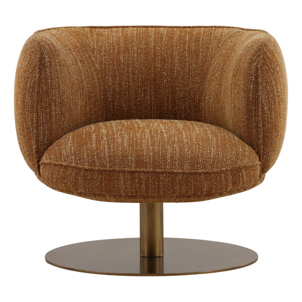 Aisla Swivel Chair Mustard — Front