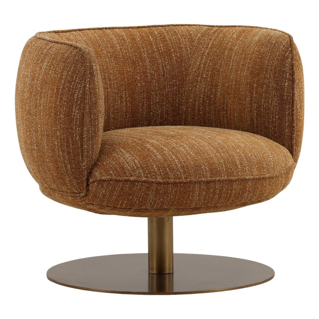 Aisla Swivel Chair Mustard — Front Three-Quarter