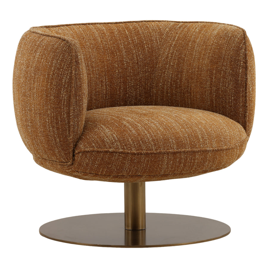 Aisla Swivel Chair Mustard — Front Three-Quarter