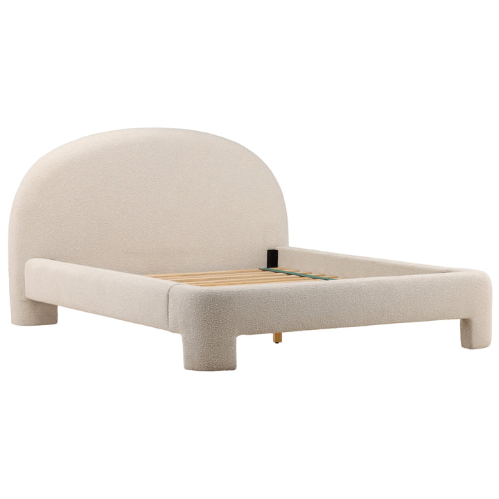 Amiro Bed King Cream — Back Three-Quarter