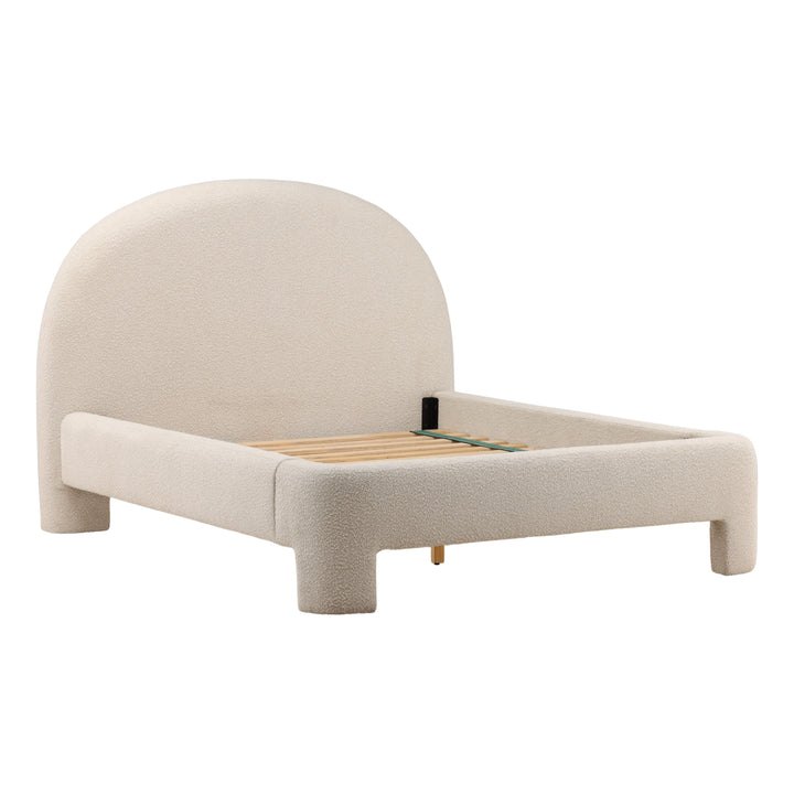 Amiro Bed Queen Cream — Back Three-Quarter