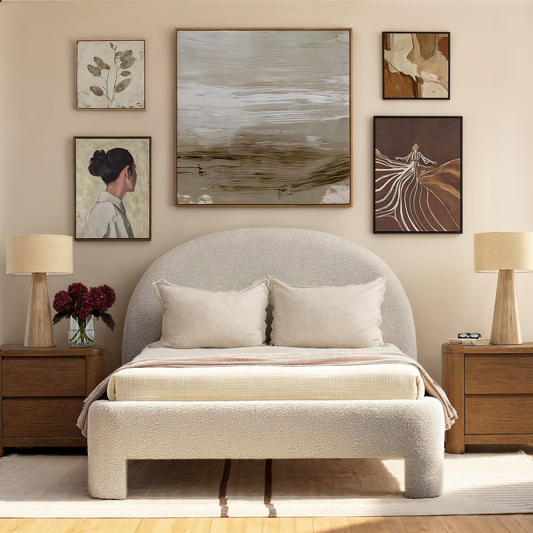 Amiro Bed Queen Cream — Lifestyle
