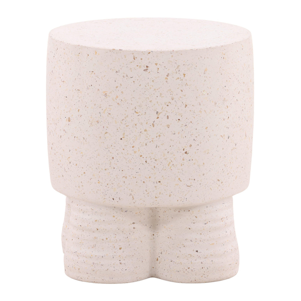 Theodore Outdoor End Table Ivory - SwayLiving