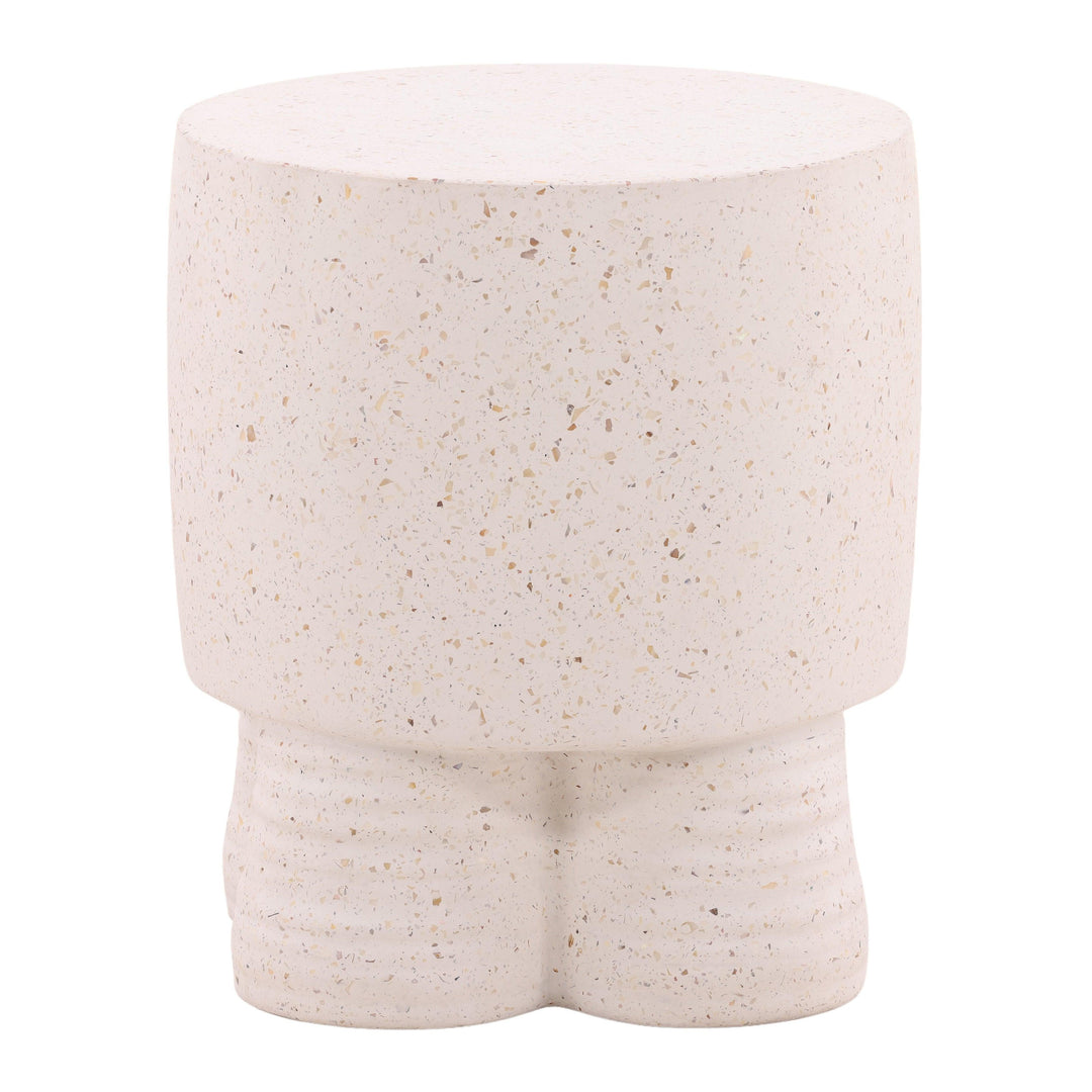 Theodore Outdoor End Table Ivory - SwayLiving