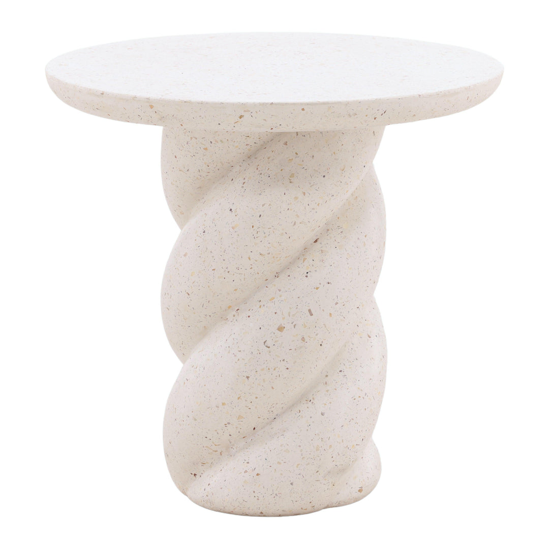 Nadia Outdoor End Table Ivory - SwayLiving