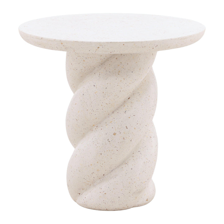 Nadia Outdoor End Table Ivory - SwayLiving