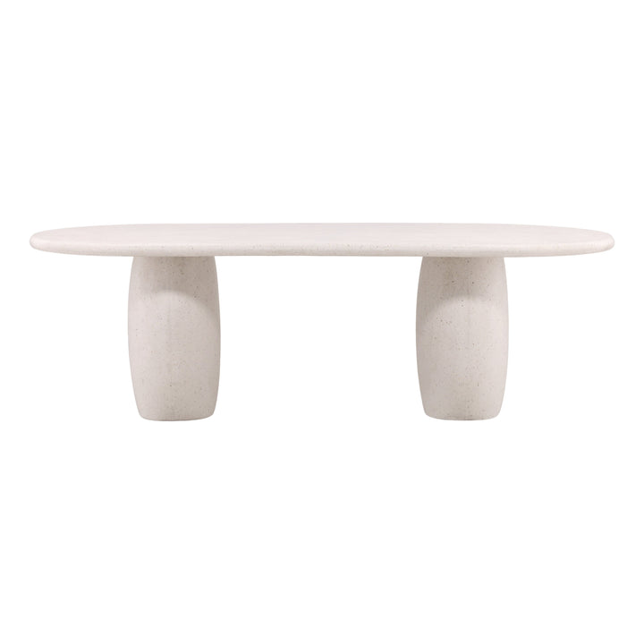 Immogen Outdoor Dining Table Ivory — Front