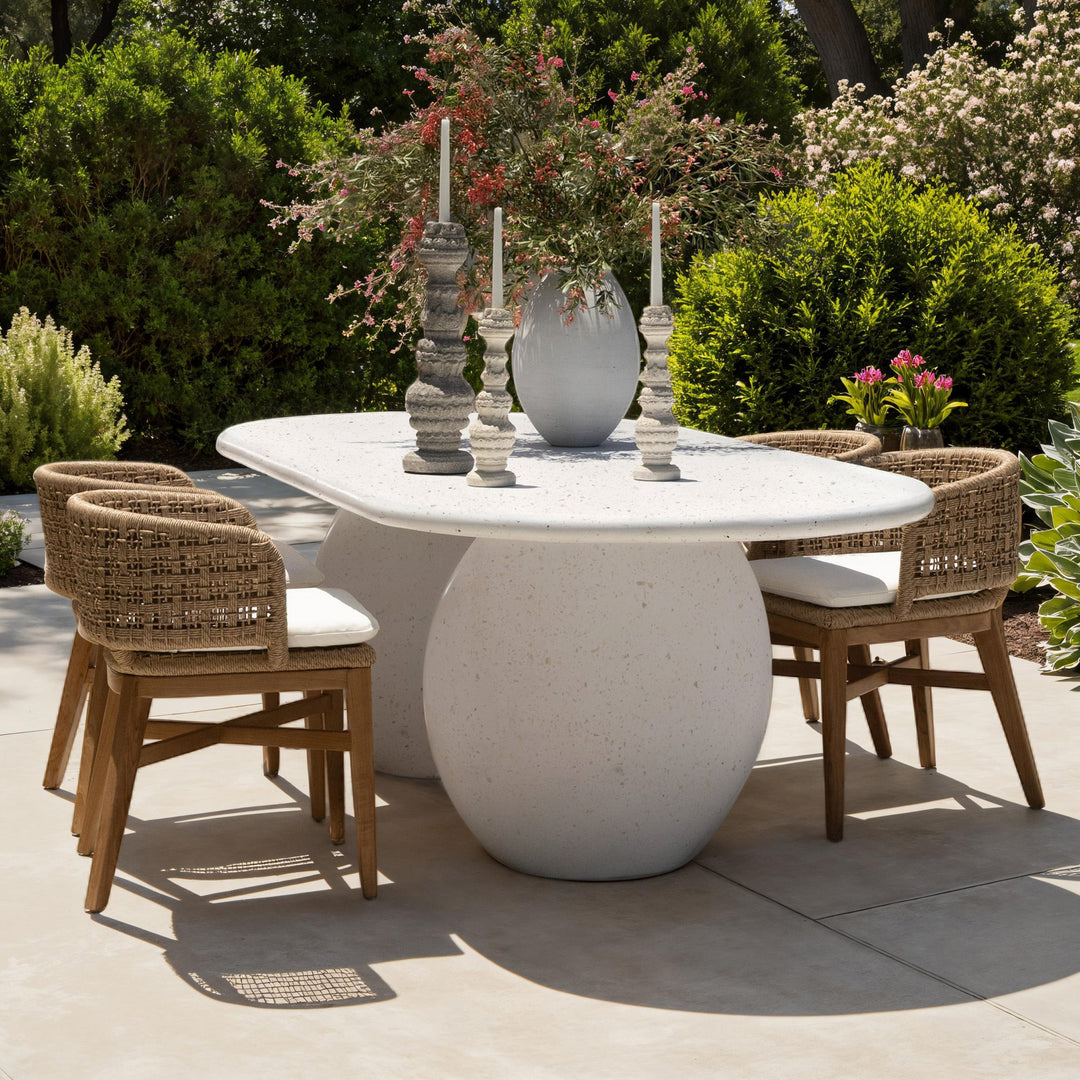 Immogen Outdoor Dining Table Ivory — Lifestyle