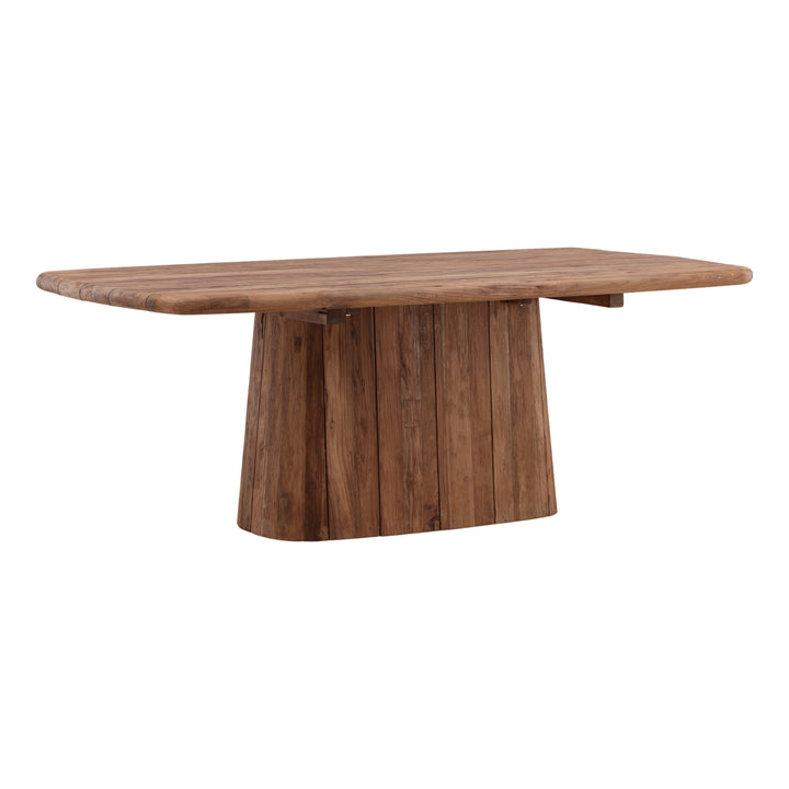 Belvor Outdoor Dining Table Natural — Front Three-Quarter