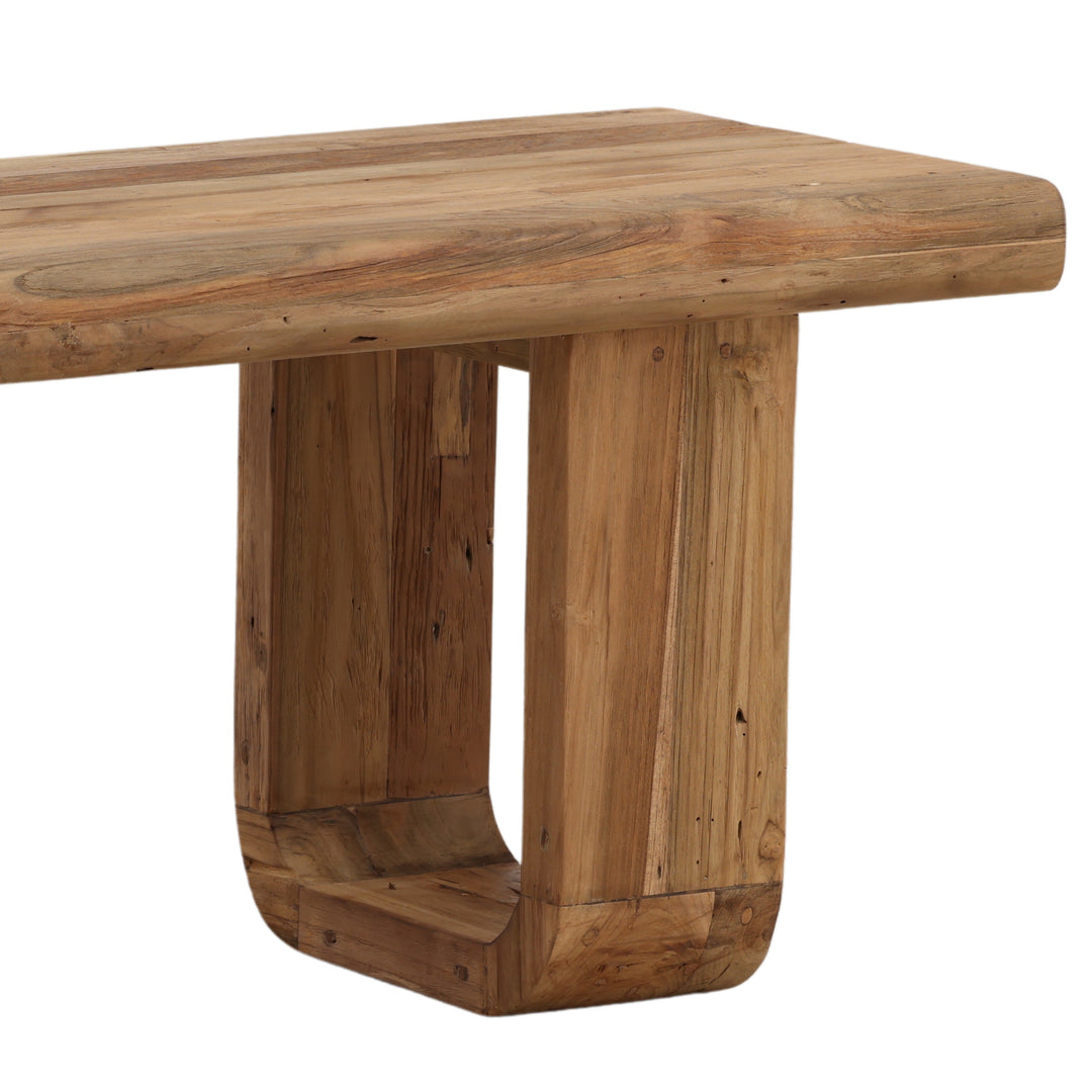 Davin Outdoor Bench Natural — Detail 2