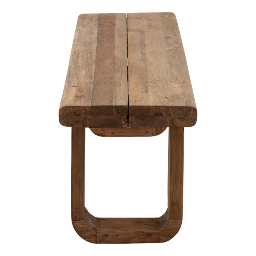 Davin Outdoor Bench Natural — Profile